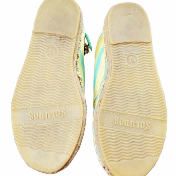 Soludos Yellow & Green Striped Espridelle Shoes - Picture 3 of 6